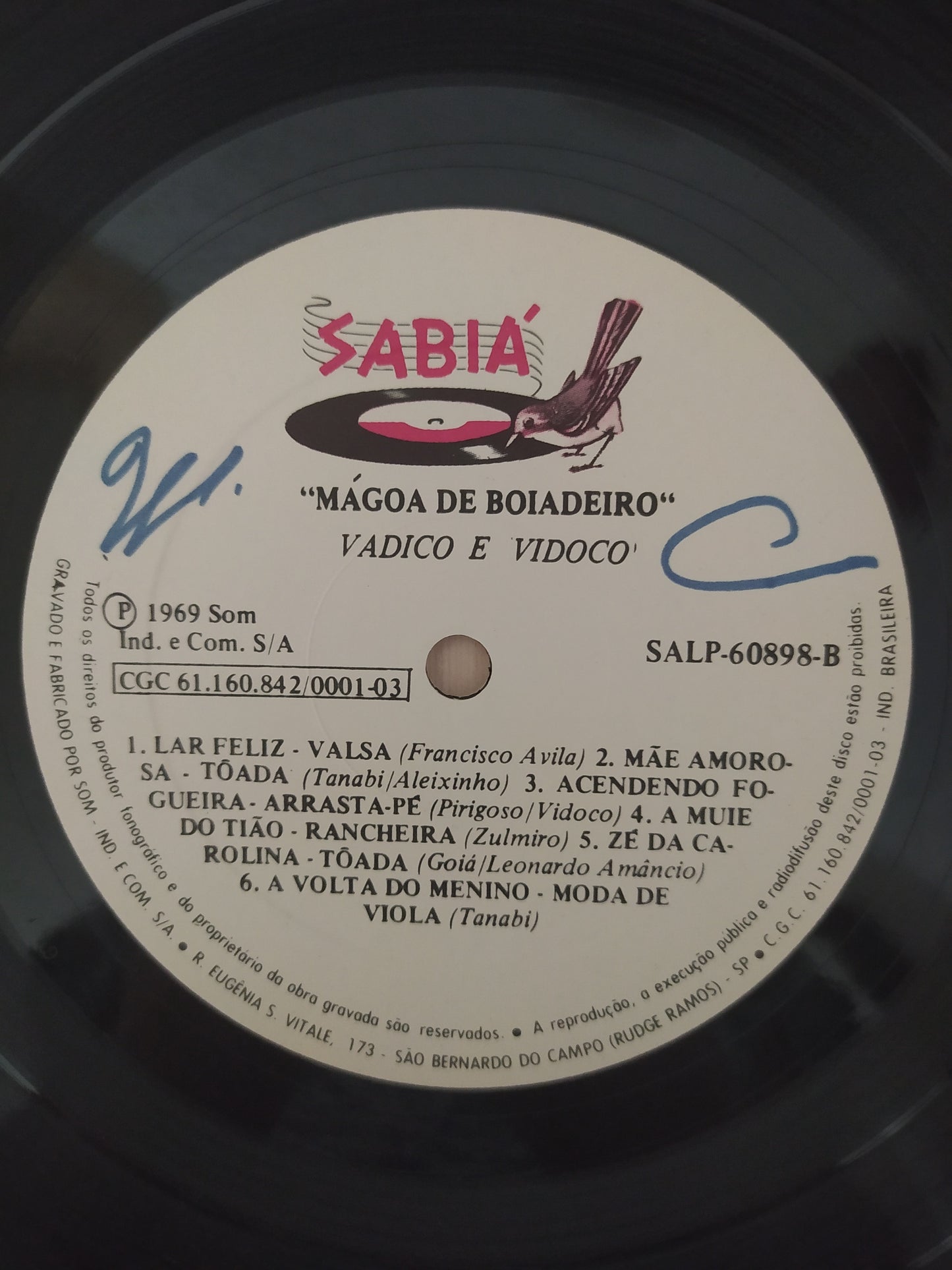 Lp Vinil Vadico E Vidoco Mágoa De Boiadeiro