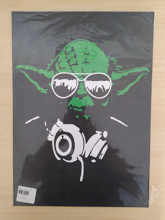 Placa Decorativa Yoda A3 De Pvc 29,5 X 41,5cm