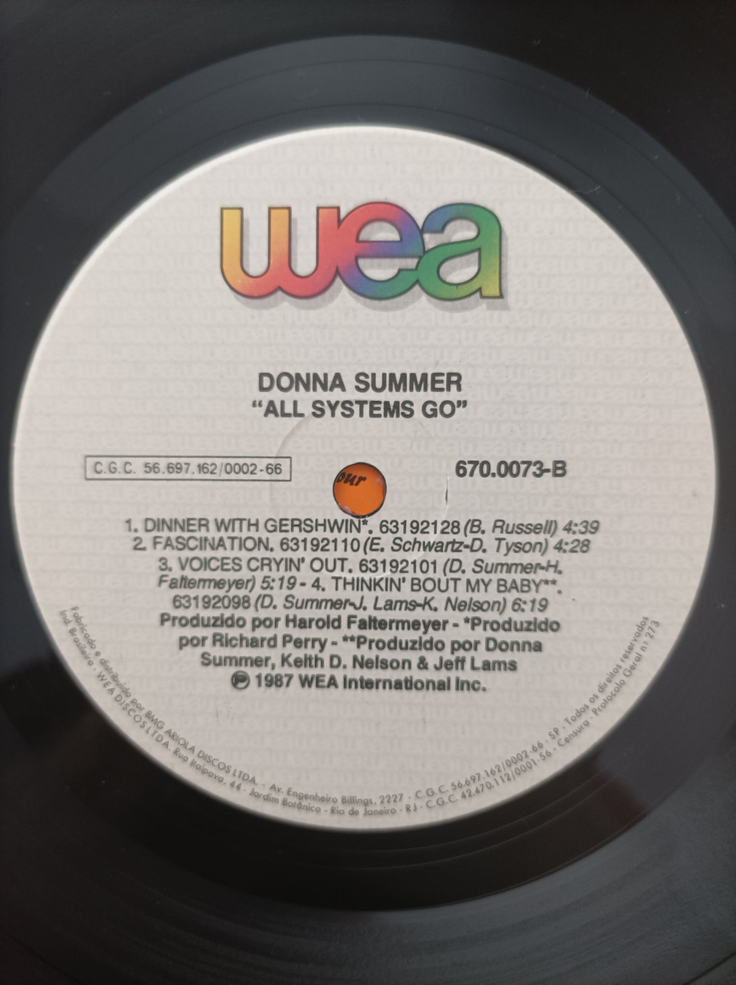 Lp Vinil Dona Summer All Systems Go Com encarte