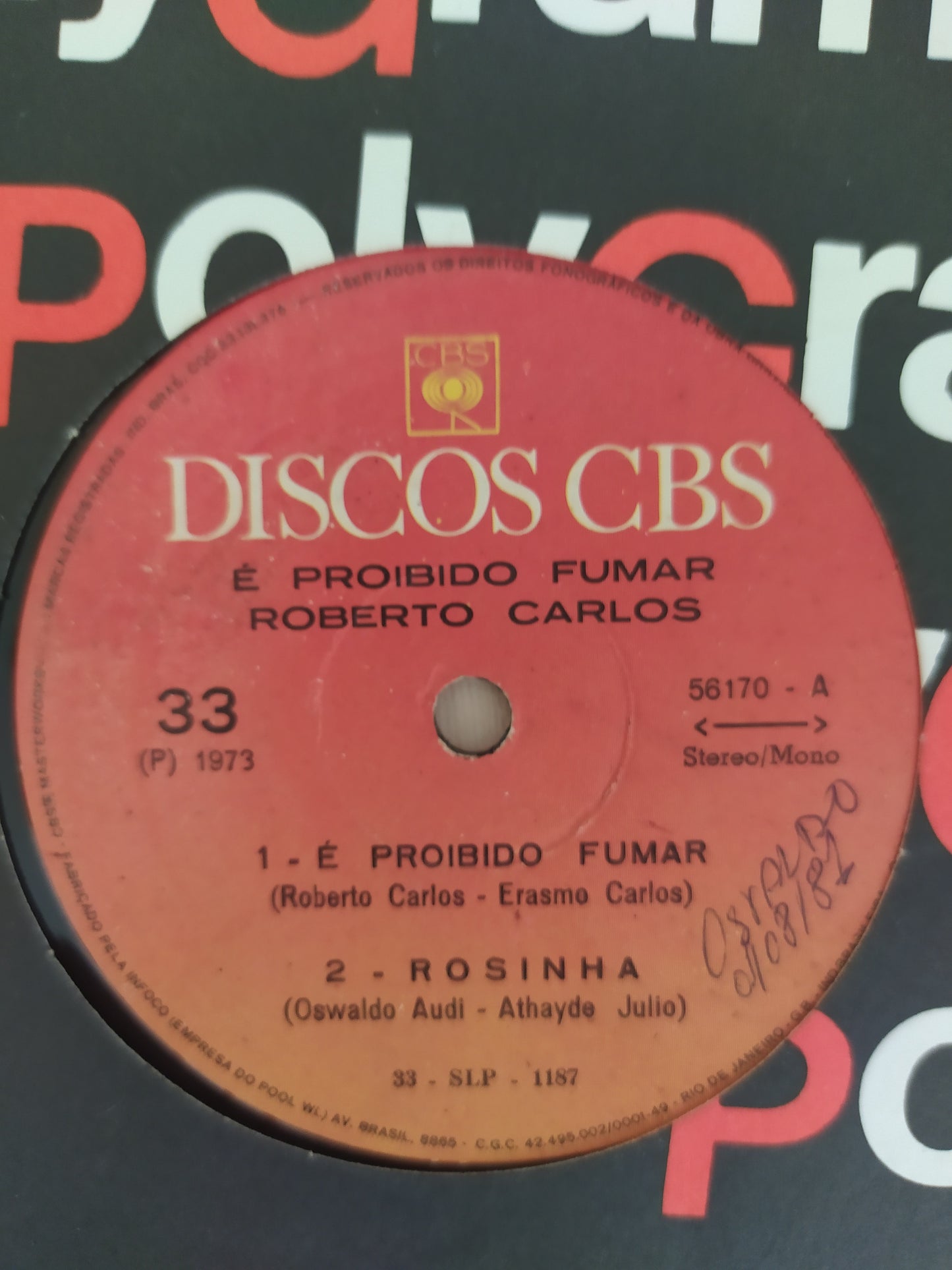 Lp Vinil Compacto Roberto Carlos É proibido fumar