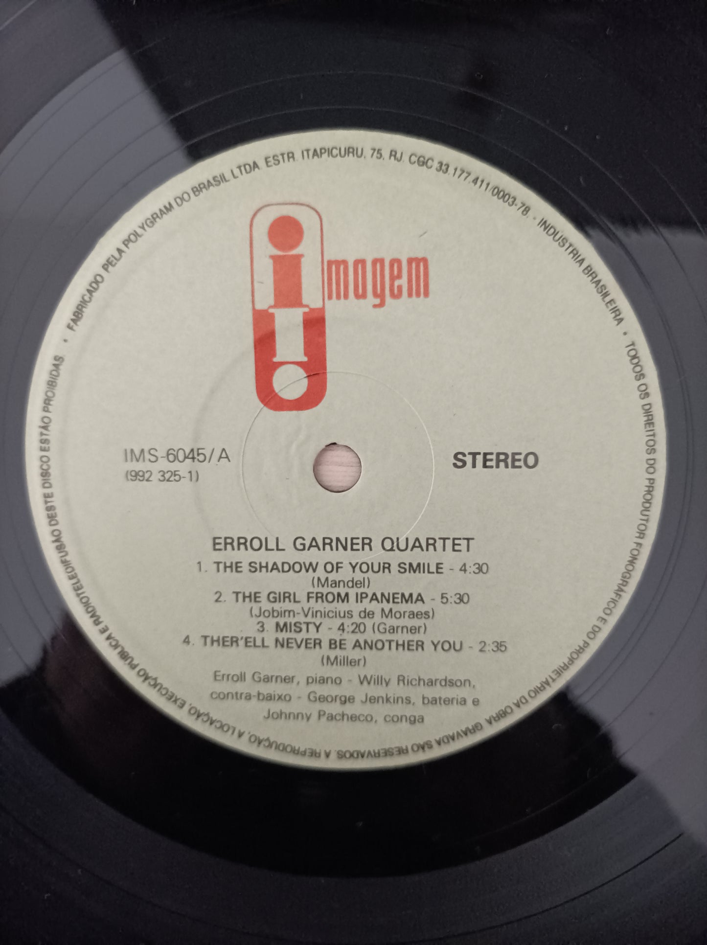 Lp Vinil Erroll Garner Quartet