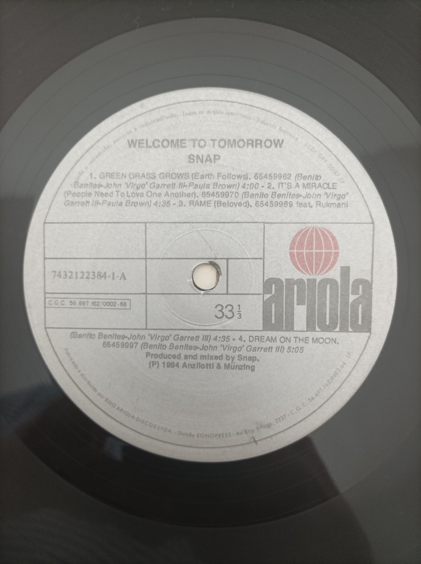 Lp Vinil SNAP! Welcome to Tomorrow Com encarte