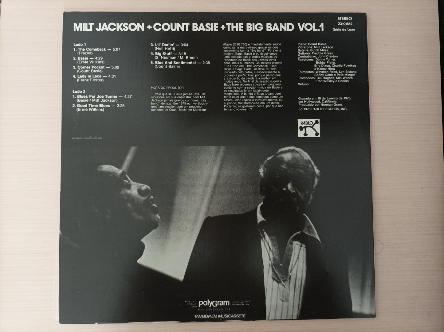 Lp Vinil Milt Jackson Count Basie The Big Band Vol. 1