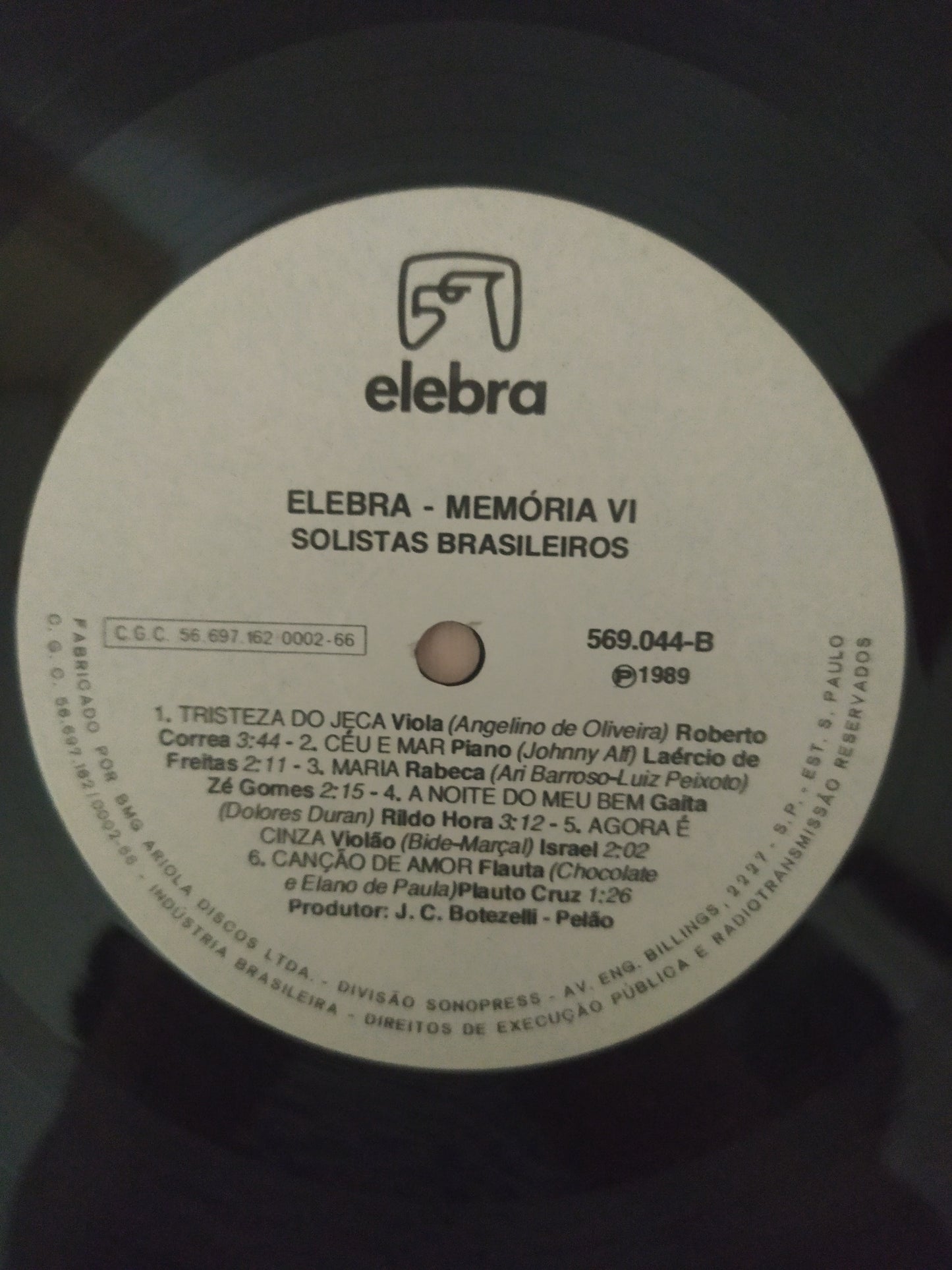 Lp Vinil Elebra Memória 6 Solistas Brasileiros