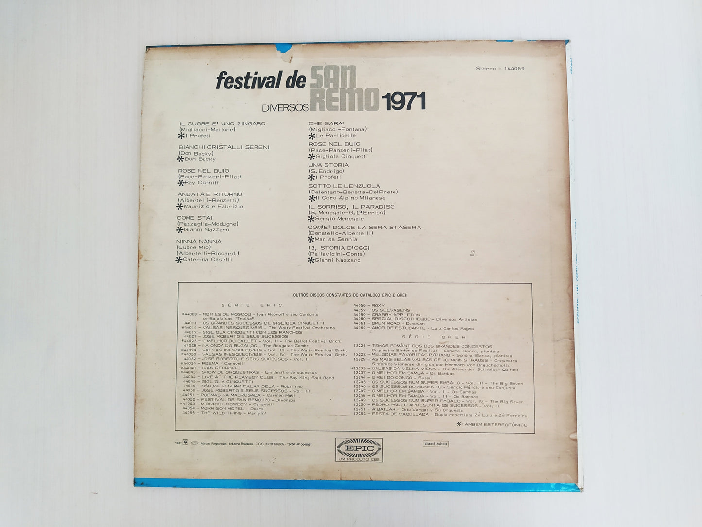 Lp Vinil Festival De San Remo 71