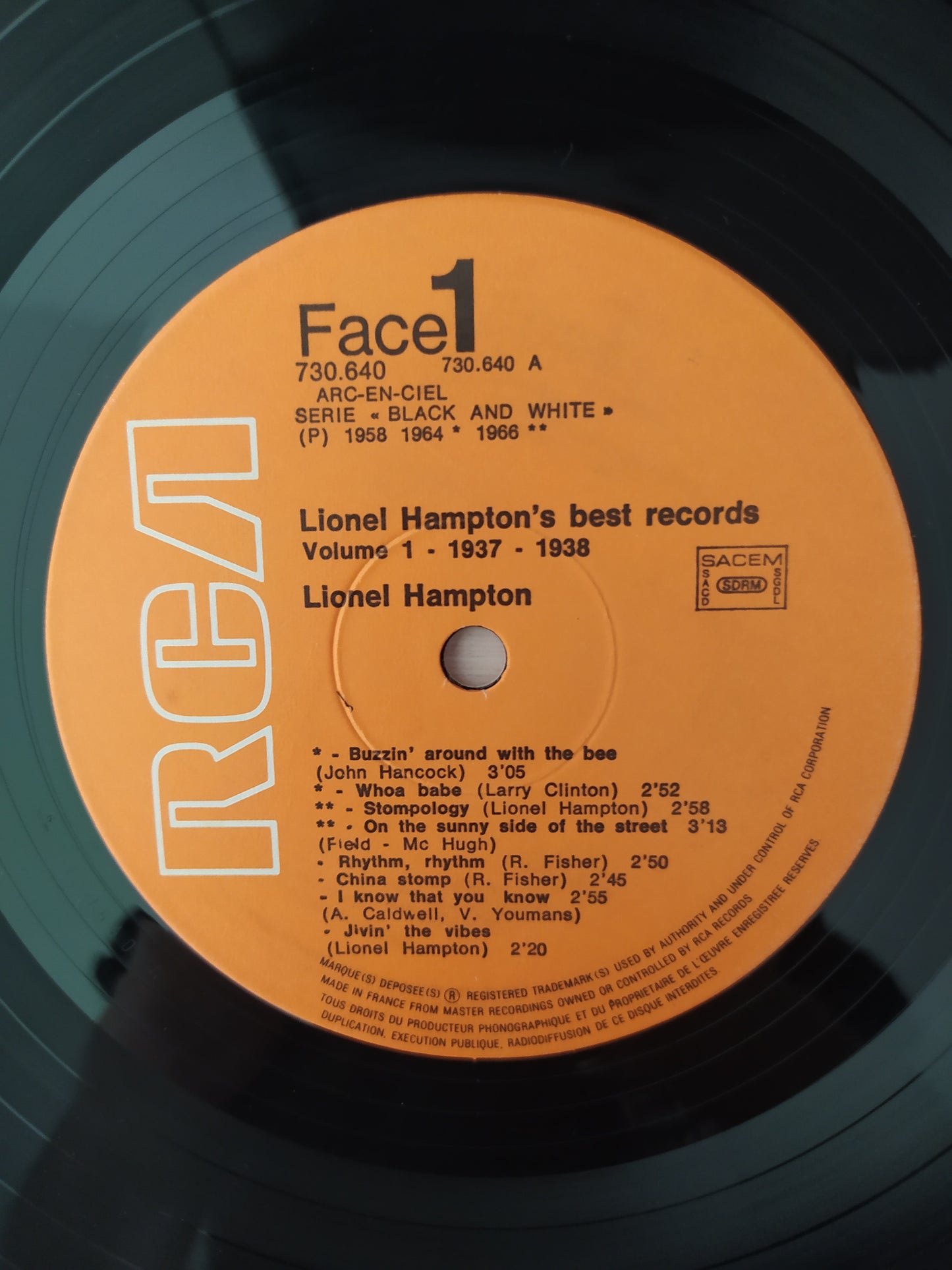 Lp Vinil Lionel Hampton Best Records 1937 - 1938 Importado