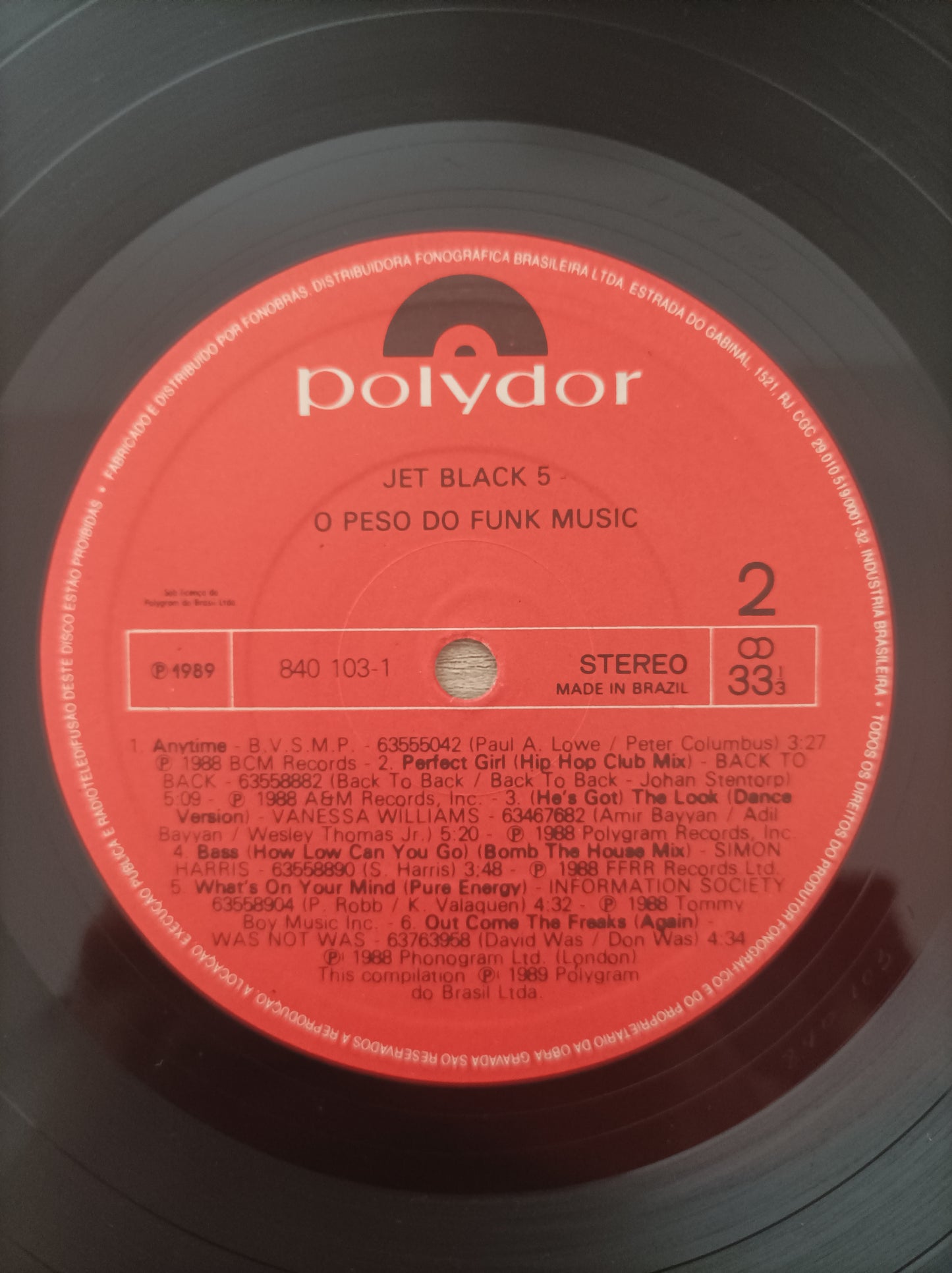 Lp Vinil Jet Black O peso do funk music Vol. 5