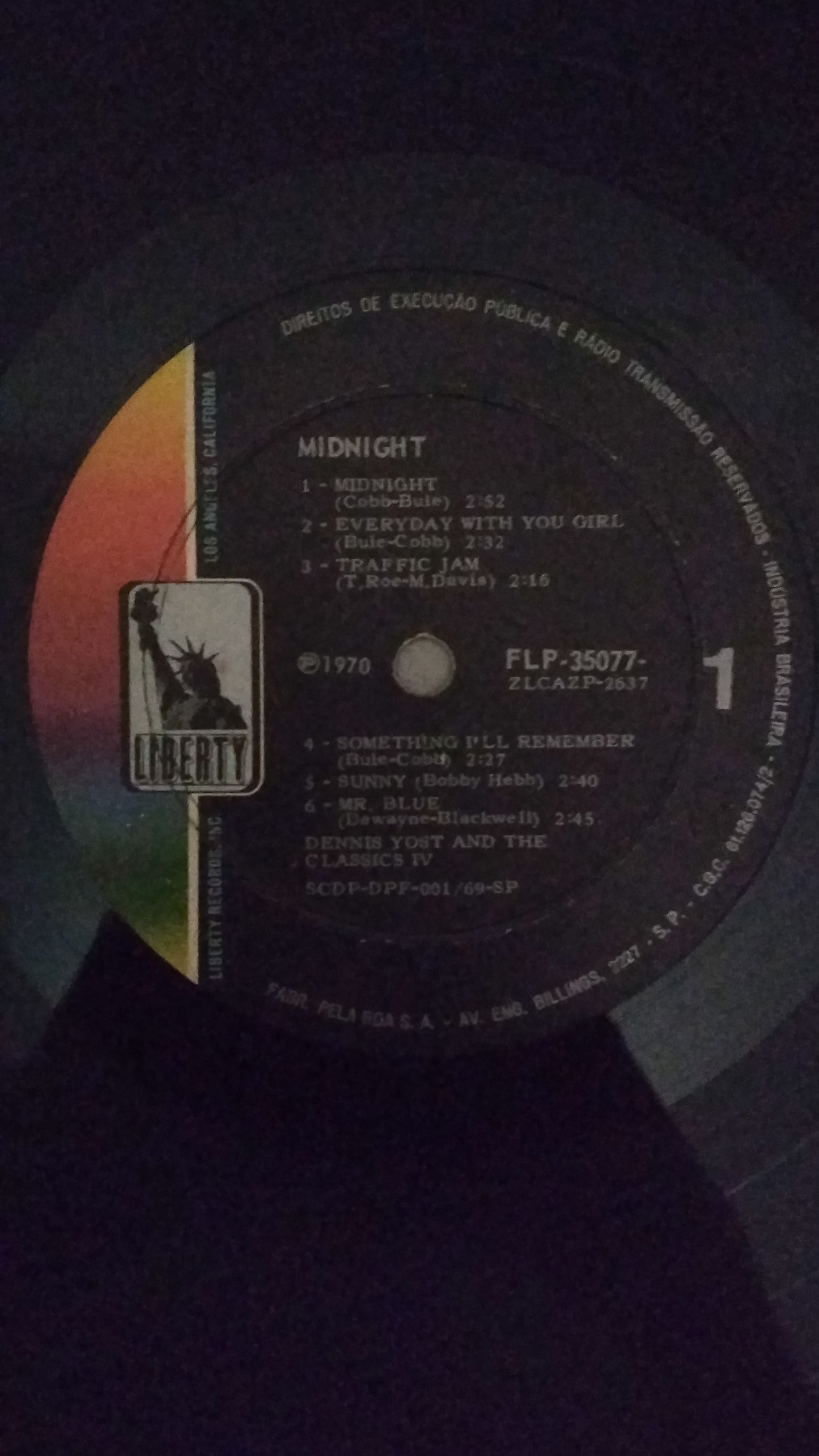 Lp Vinil Dennis Yost & The Classics IV Midnight