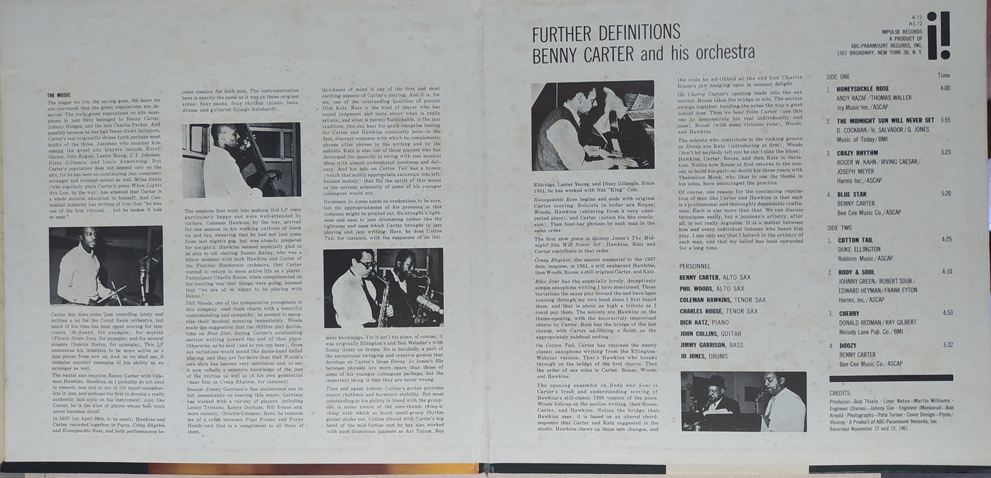 Lp Vinil Benny Carter Further Definitions Importado