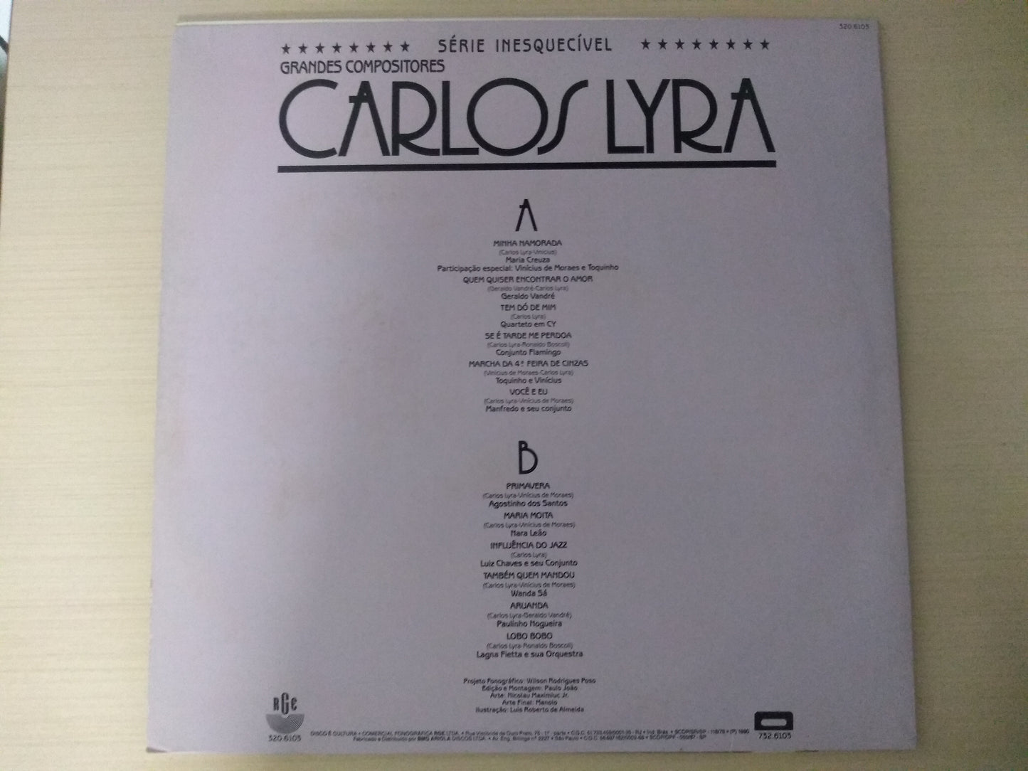 Lp Vinil Carlos Lyra Série Inesquecível Grandes Compositores