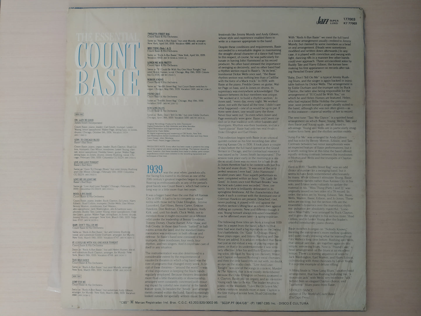 Lp Vinil Count Basie The Essential Volume 1