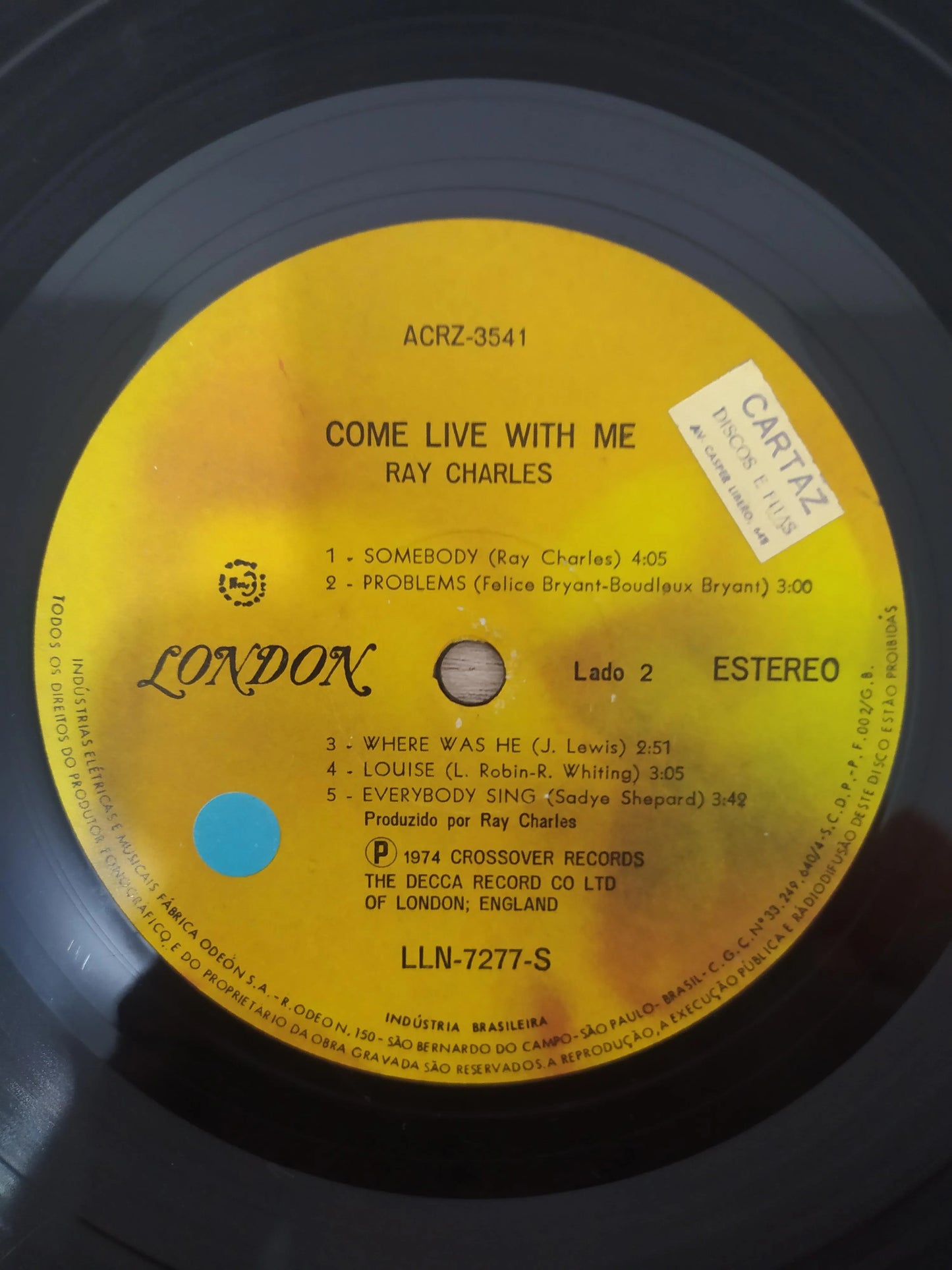 Lp Vinil Ray Charles Come Live With Me Leia