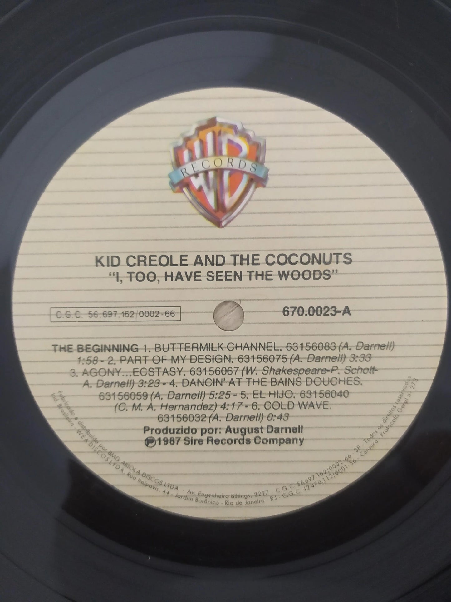 Lp Vinil Kid Creole And The Coconuts I, Too, Have Seen The Woods Com Encarte