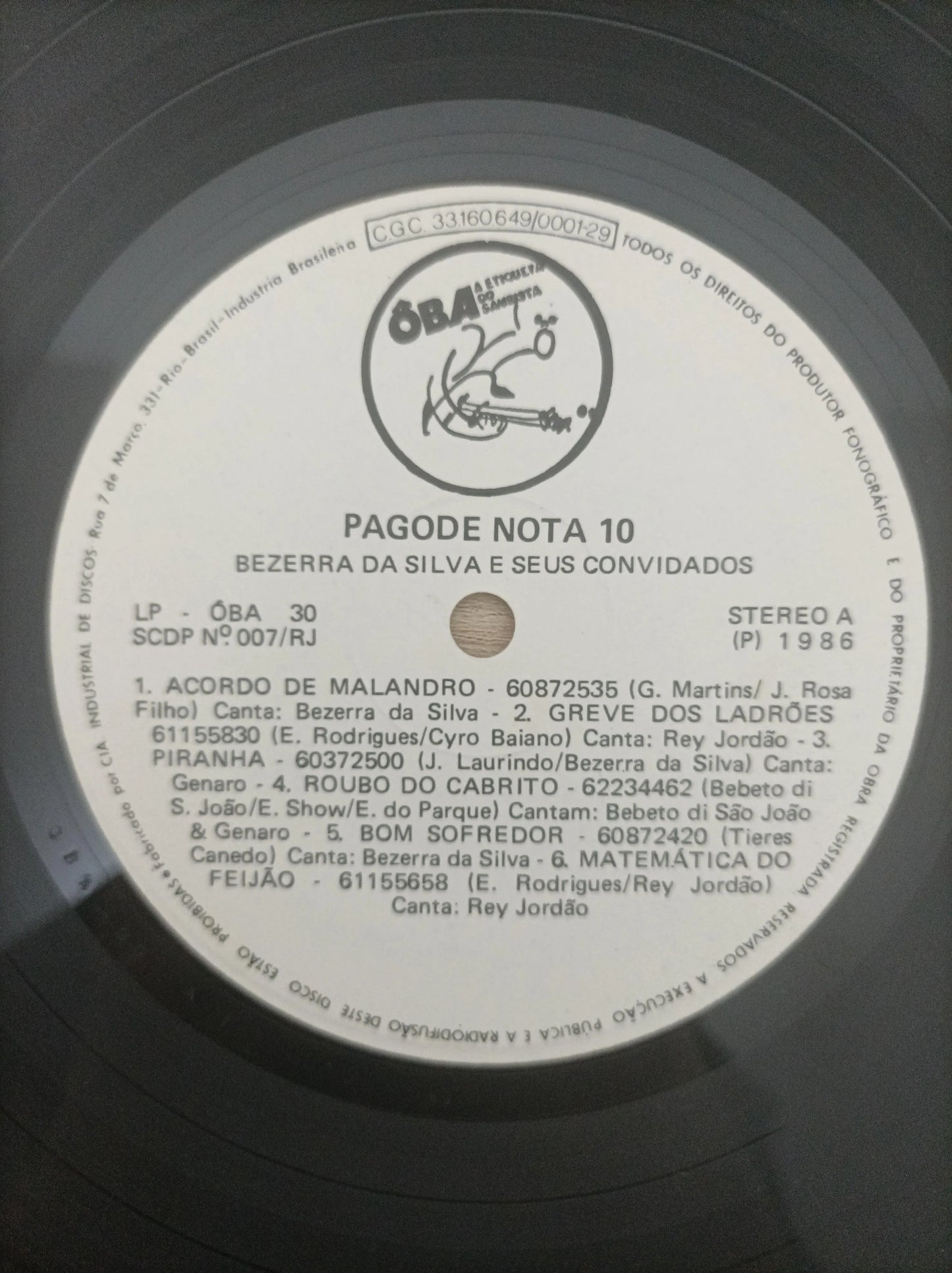 Lp Vinil Bezerra Da Silva Pagode Nota 10