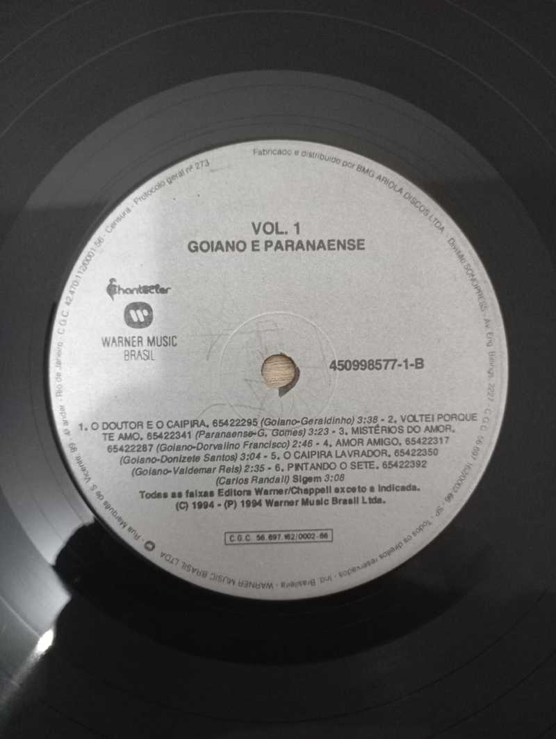 Lp Vinil Goiano & Paranaense 1994