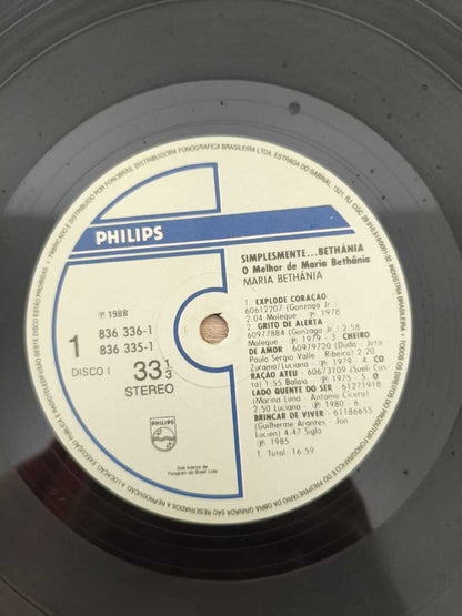 Lp Vinil Maria Bethânia Simplesmente O melhor de Duplo