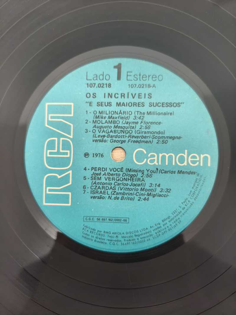 Lp Vinil Os Incríveis E seus maiores sucessos