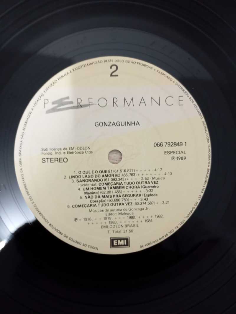 Lp Vinil Gonzaguinha Performance Com Encarte