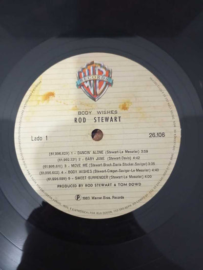 Lp Vinil Rod Stewart Body Wishes Com Encarte