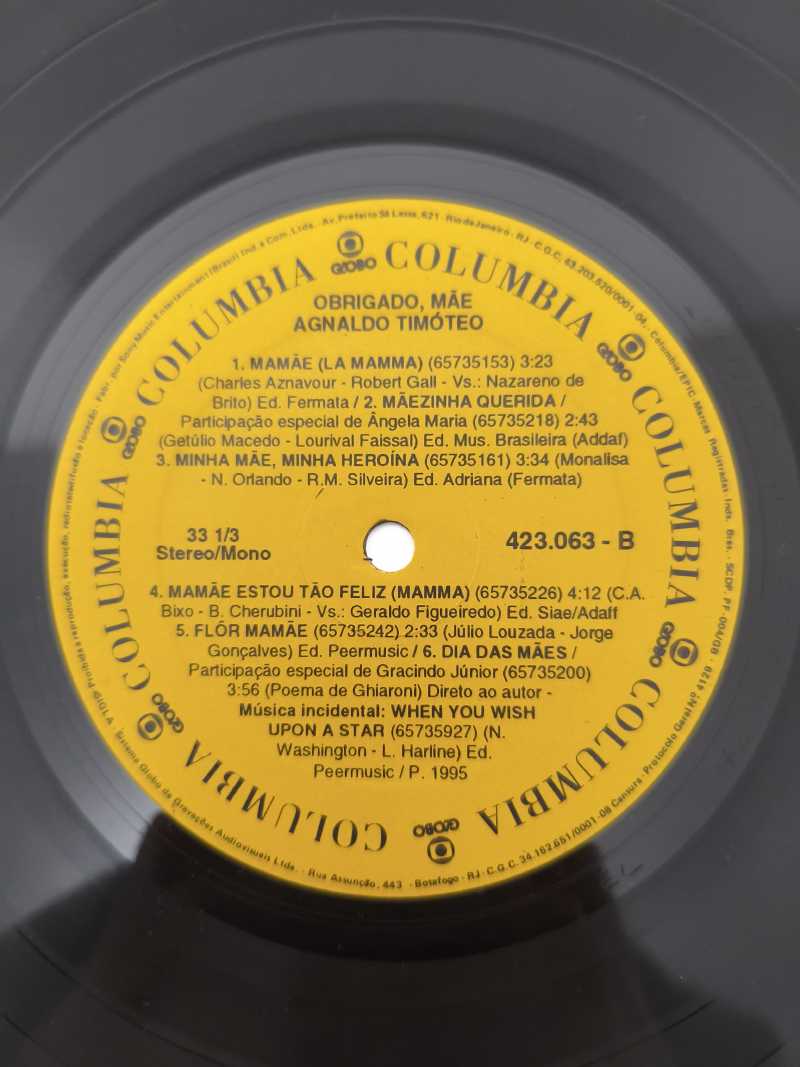 Lp Vinil Agnaldo Timóteo Participação Especial Angela Mar