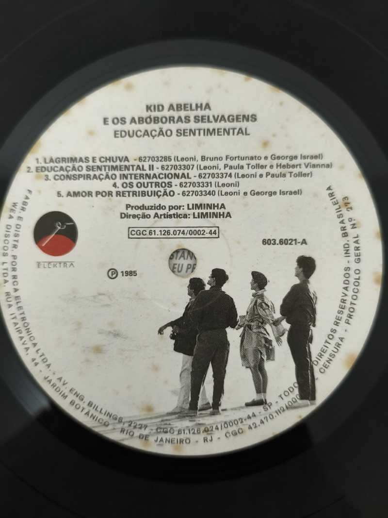 Lp Vinil Kid Abelha Educação Sentimental Com Encarte