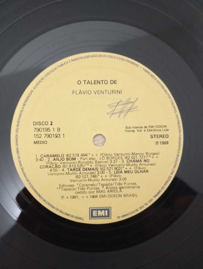 Lp Vinil Flávio Venturini O Talento De Duplo Com Encarte