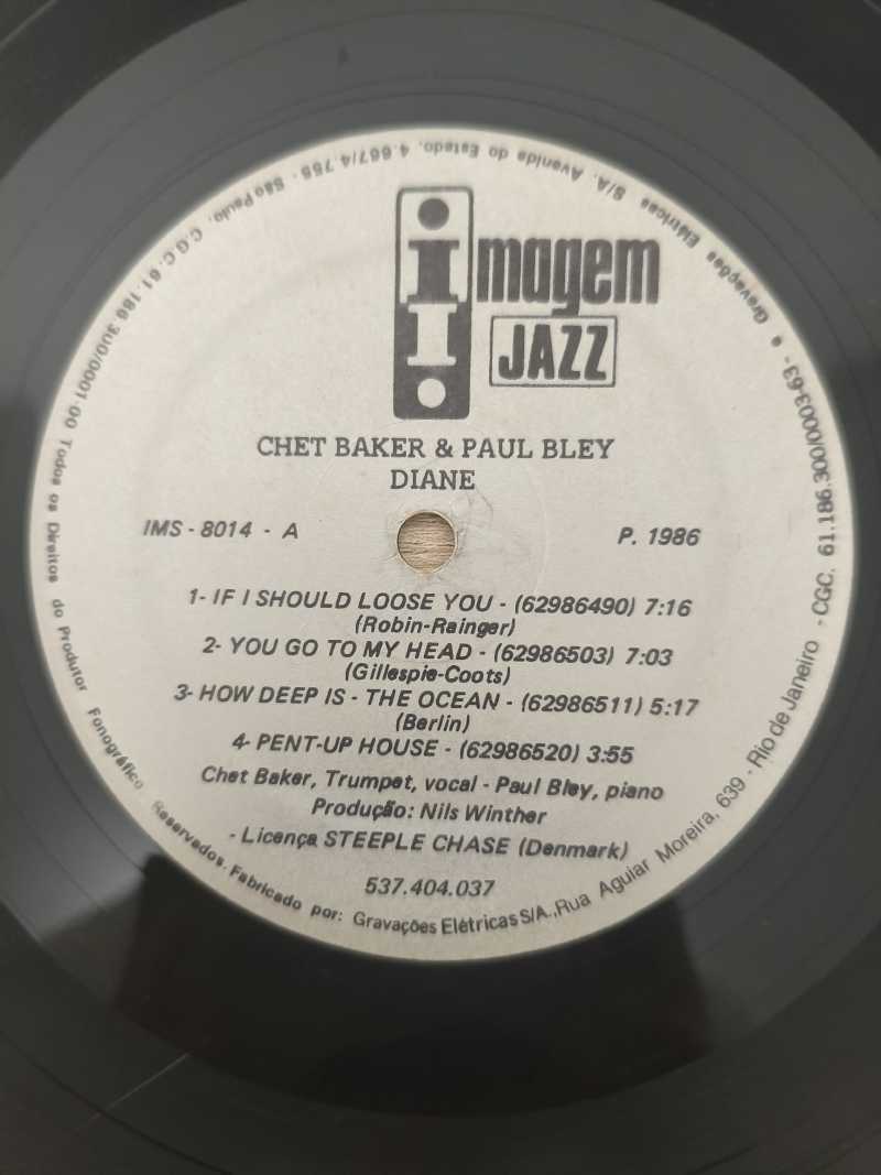 Lp Vinil Chet Baker & Paul Bley Diane