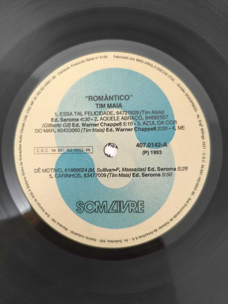 Lp Vinil Tim Maia Romântico Com Encarte