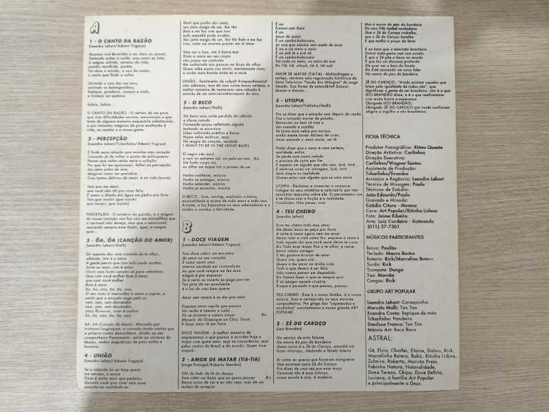 Lp Vinil Art Popular O Canto Da Razão Com Encarte