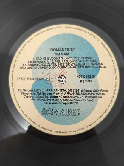 Lp Vinil Tim Maia Romântico Com Encarte