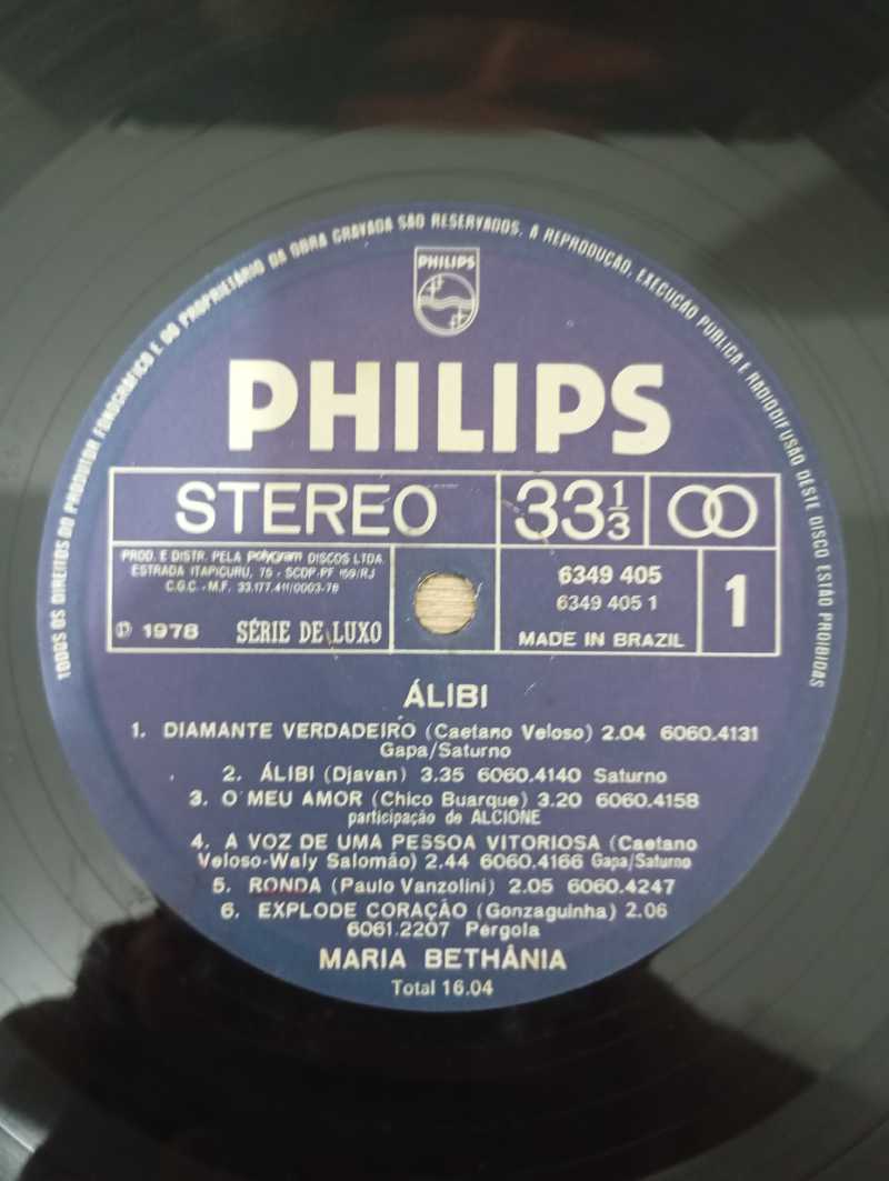 Lp Vinil Maria Bethânia Álibi