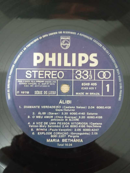 Lp Vinil Maria Bethânia Álibi