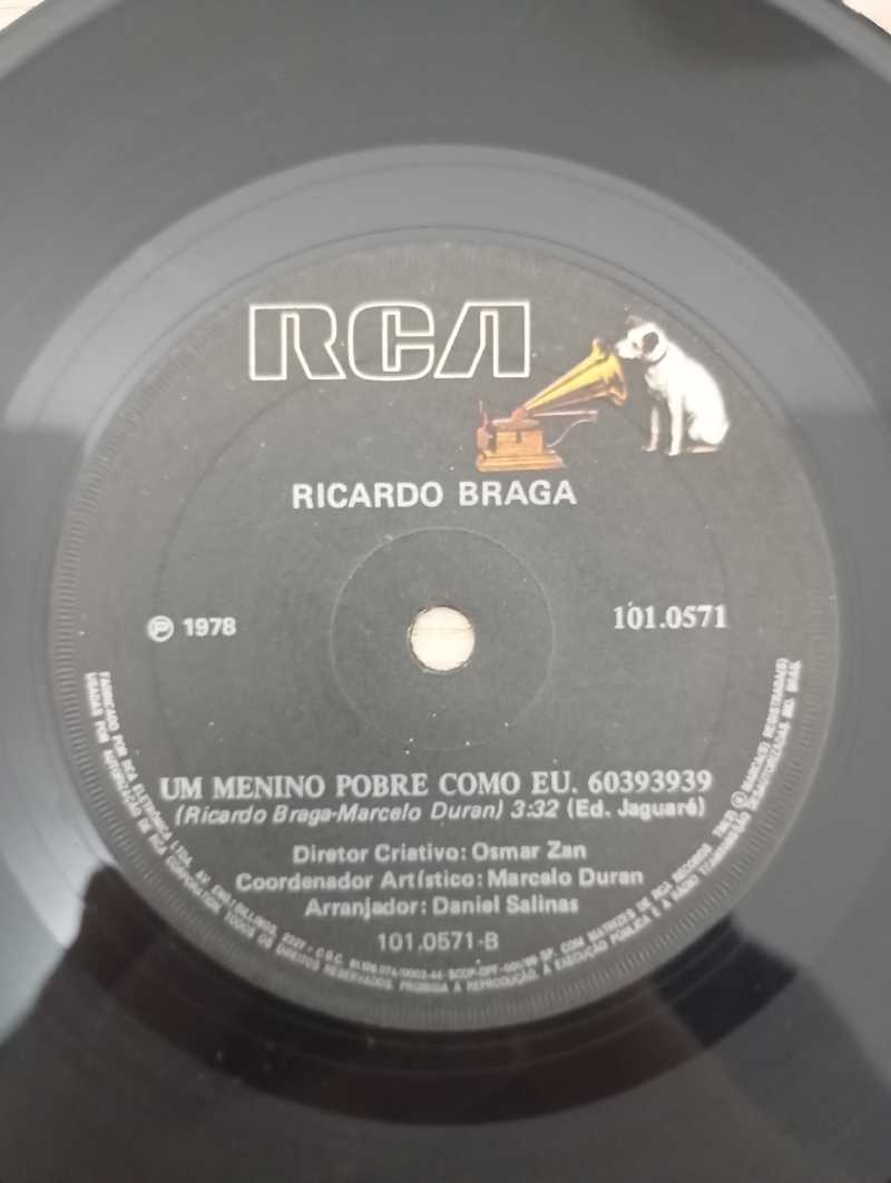 Compacto Vinil Ricardo Braga Agradece / Um Menino Pobre