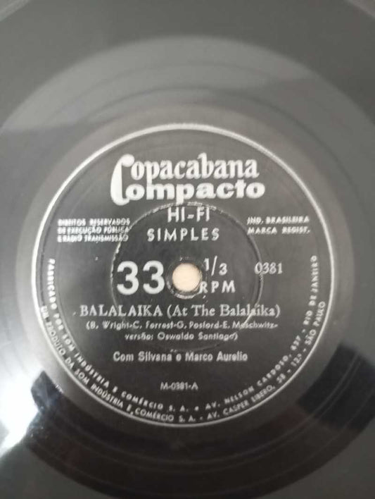 Compacto Vinil Silvana e Marco Aurelio Balalaika