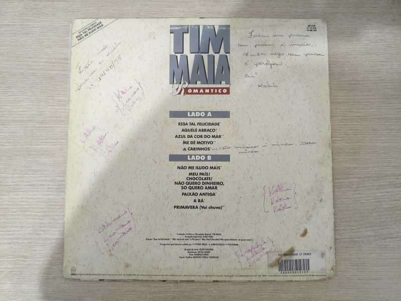 Lp Vinil Tim Maia Romântico Com Encarte