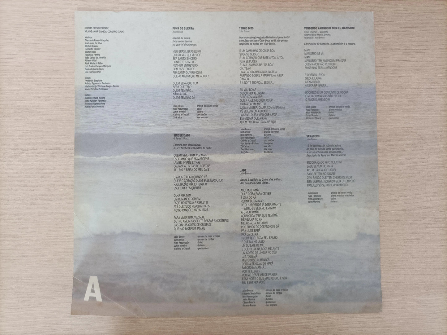 Lp Vinil João Bosco 1989 Com Encarte