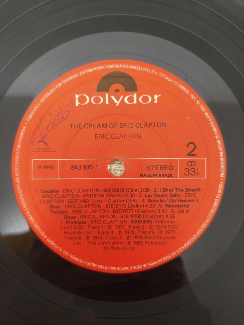 Lp Vinil Eric Clapton The Cream of Capa Dupla