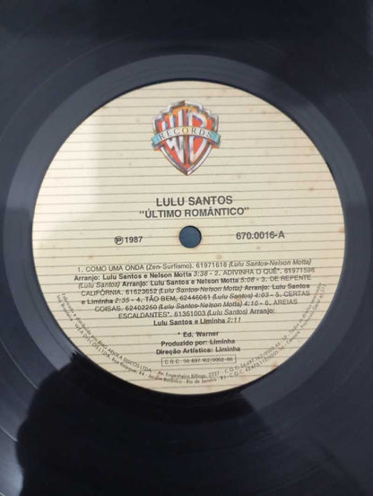 Lp Vinil Lulu Santos Último Romântico Com Encarte