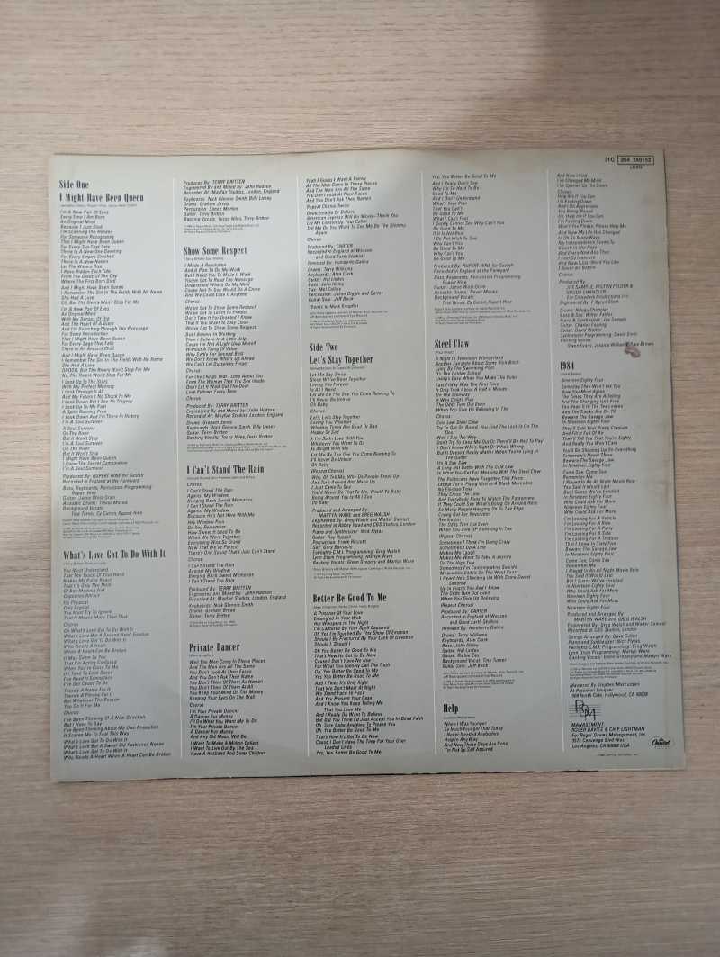 Lp Vinil Tina Turner Private Dancer Com Encarte