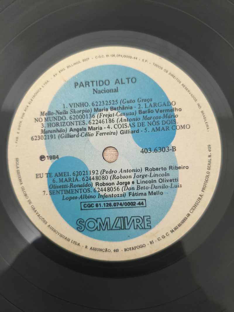 Lp Vinil Partido Alto Nacional