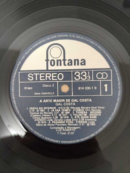 Lp Vinil Gal Costa A arte maior de Duplo