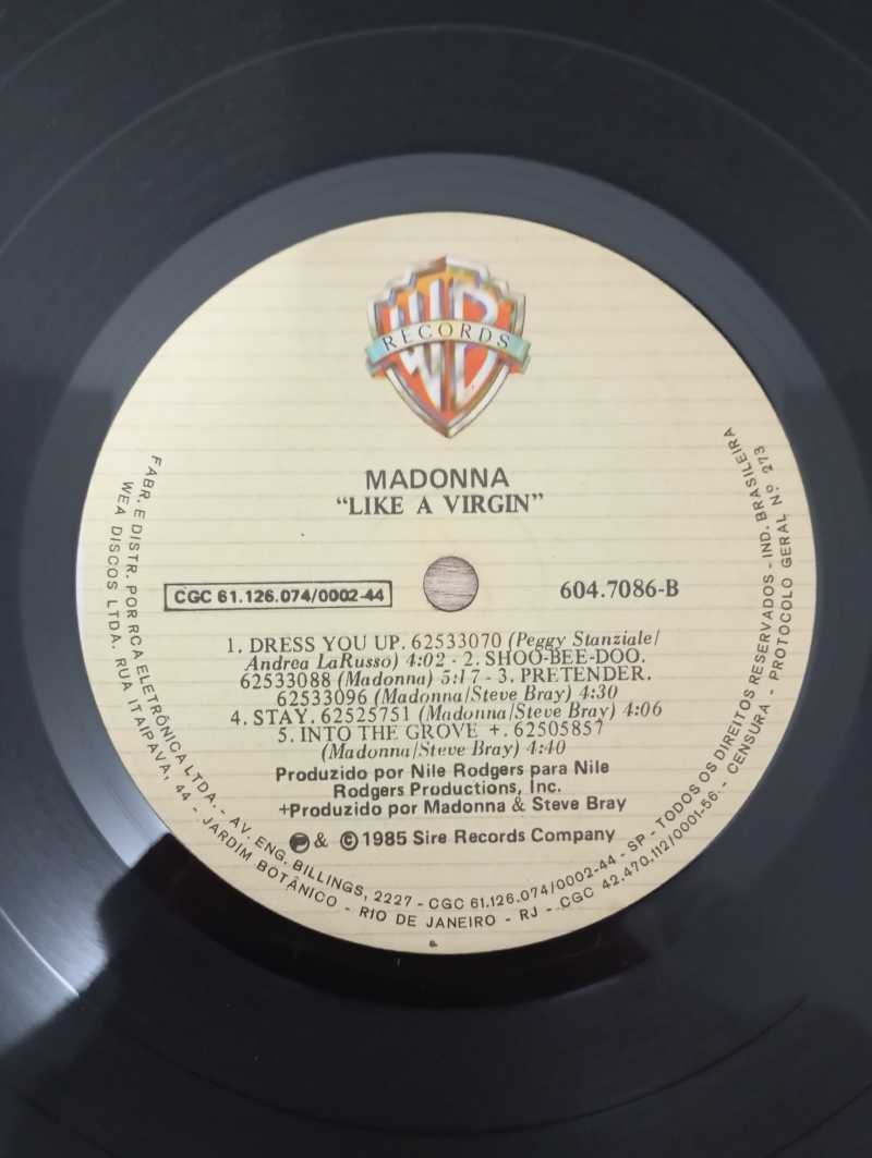 Lp Vinil Madonna Like A Virgin