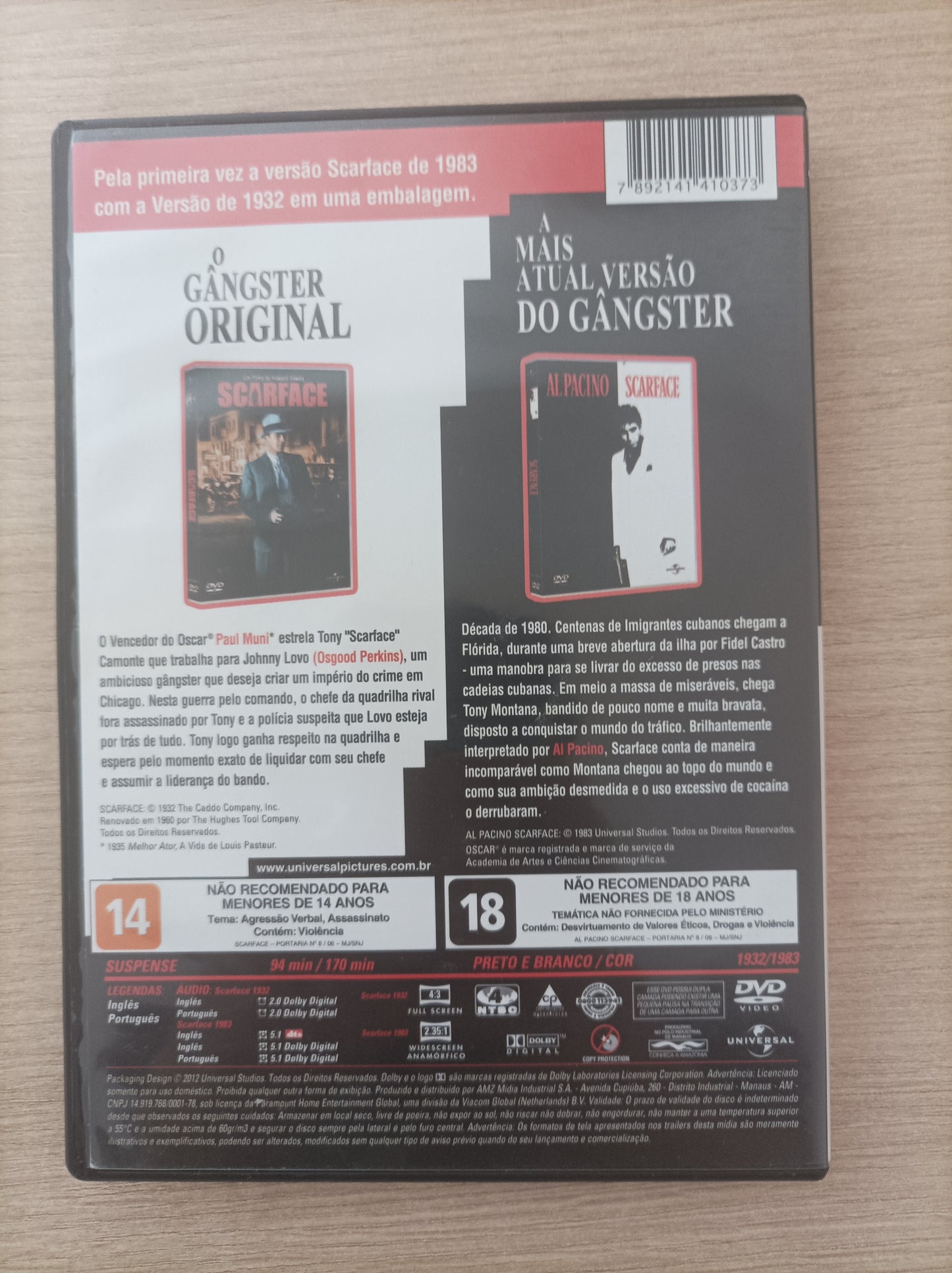 Dvd Alpacino Scarface