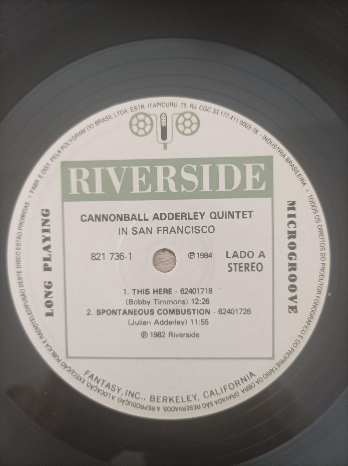 Lp Vinil The Cannonball Adderley Quintet In San Francisco
