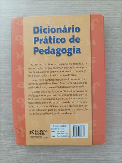 Livro Dicionário Prático De Pedagogia