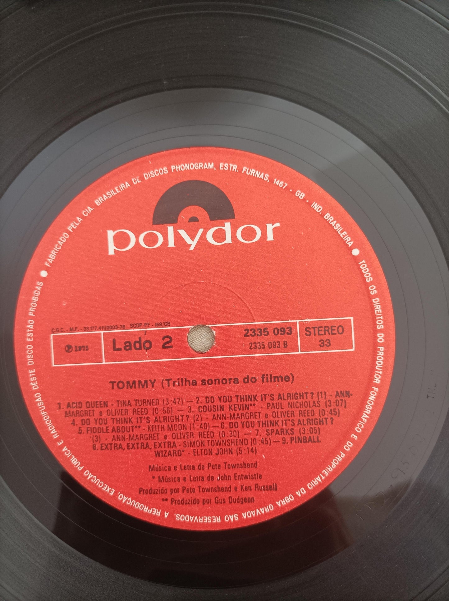 Lp Vinil Tommy 1975 Duplo Com Encarte
