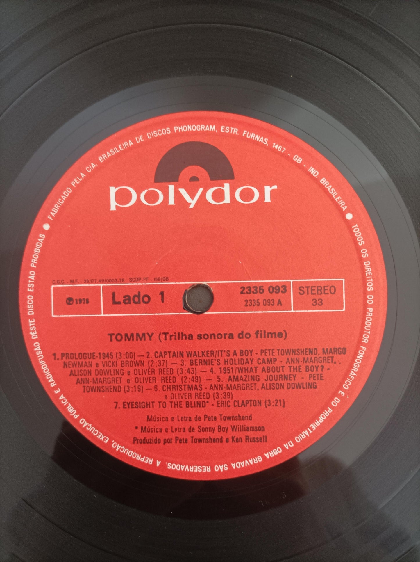 Lp Vinil Tommy 1975 Duplo Com Encarte