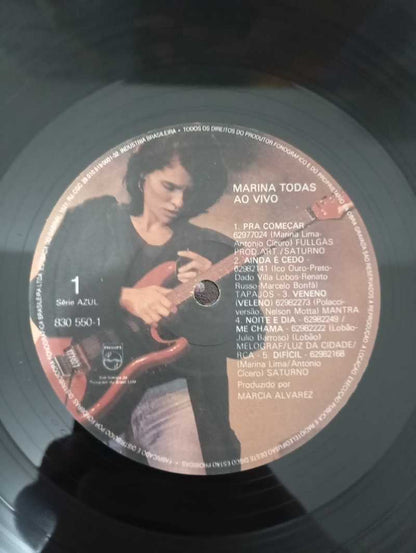 Lp Vinil Marina Lima Todas Ao Vivo Com Encarte
