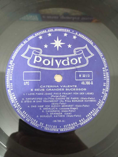 Lp Vinil Caterina Valente E Seus Grandes Sucessos