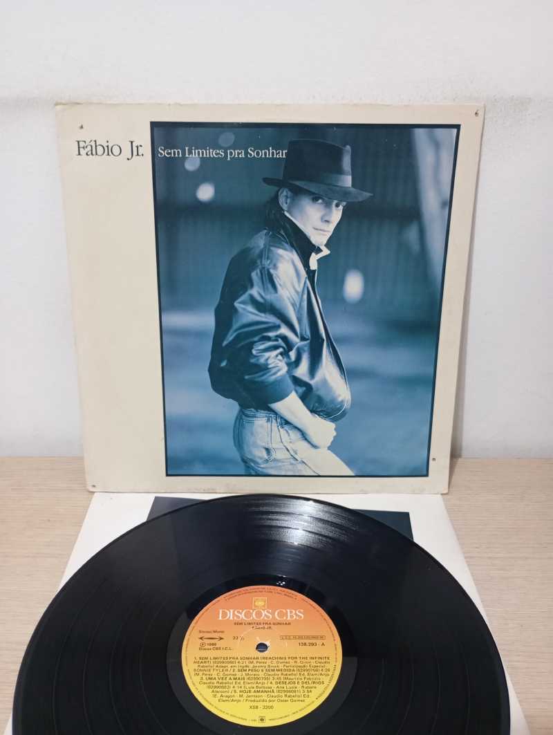 Lp Vinil Fábio Jr. Sem Limites Pra Sonhar Com Encarte